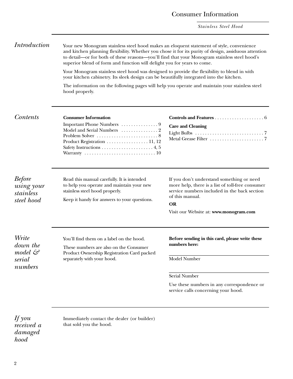 GE ZV950 User Manual | Page 2 / 12