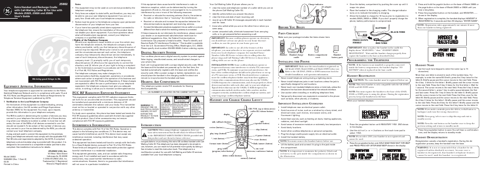 GE 25895 User Manual | 2 pages