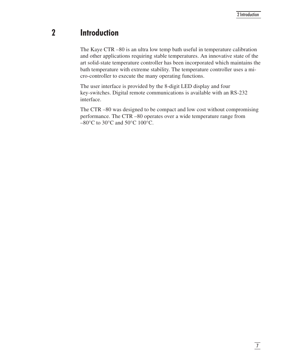 2 introduction 7, Introduction, 2introduction | GE CTR 80 User Manual | Page 15 / 61
