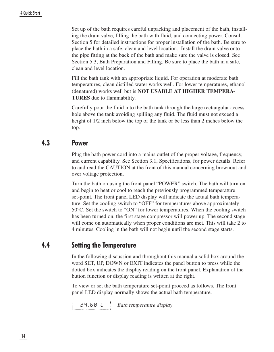 3 power 14, 4 setting the temperature 14, 3 power | 4 setting the temperature | GE CTR 80 User Manual | Page 20 / 61