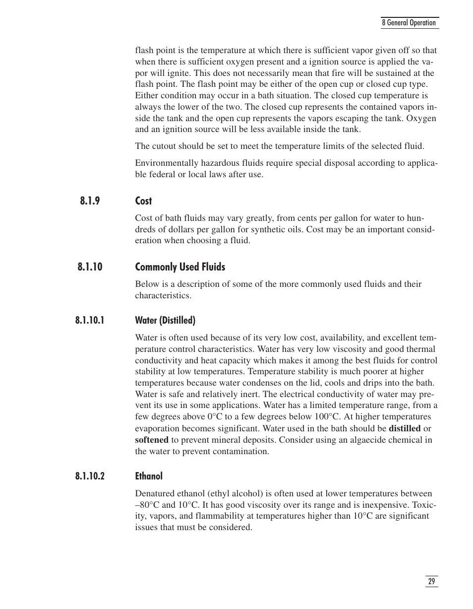 9 cost 29, 10 commonly used fluids 29, 1 water (distilled) 29 | 2 ethanol 29, 9 cost 8.1.10 commonly used fluids, 1 water (distilled) 8.1.10.2 ethanol | GE CTR 80 User Manual | Page 32 / 61