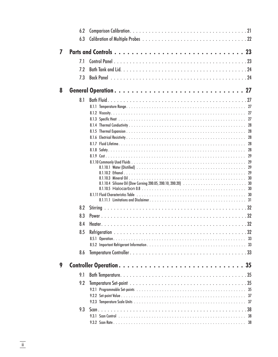 7parts and controls, 8general operation, 9controller operation | GE CTR 80 User Manual | Page 4 / 61