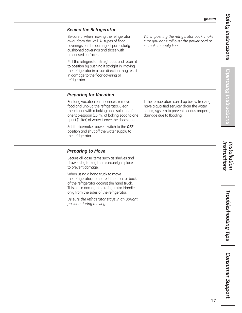 GE 23 User Manual | Page 17 / 132