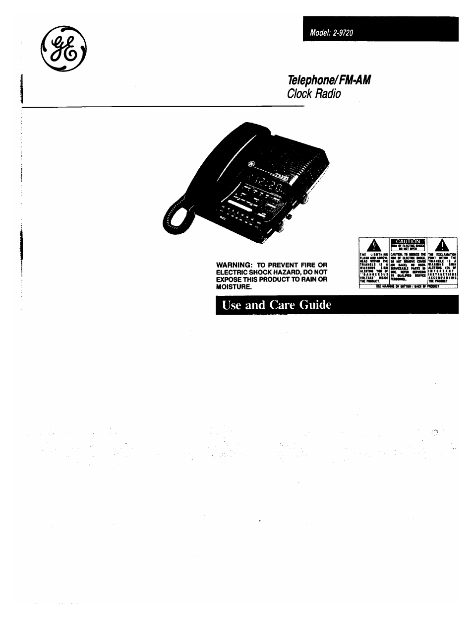 GE 2-9720 User Manual | 16 pages
