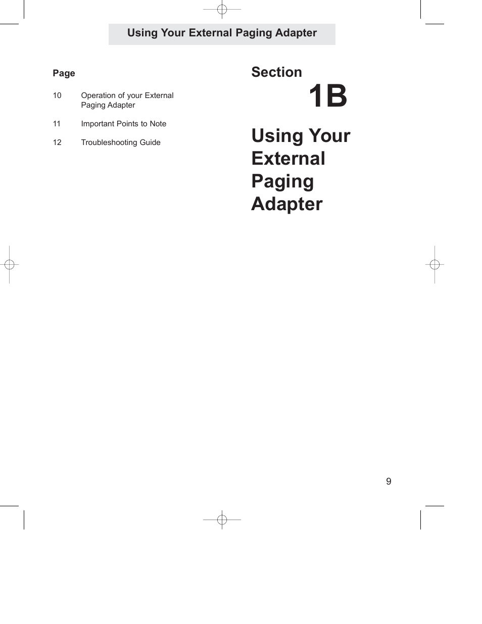 Using your external paging adapter | GE 800-EFM User Manual | Page 14 / 44