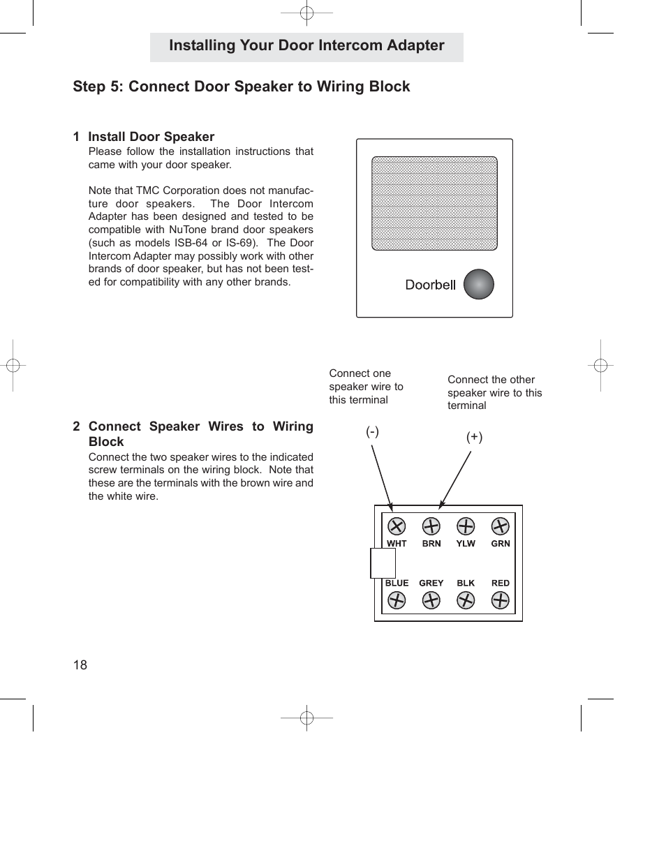 Peaker to wiring block | GE 800-EFM User Manual | Page 23 / 44