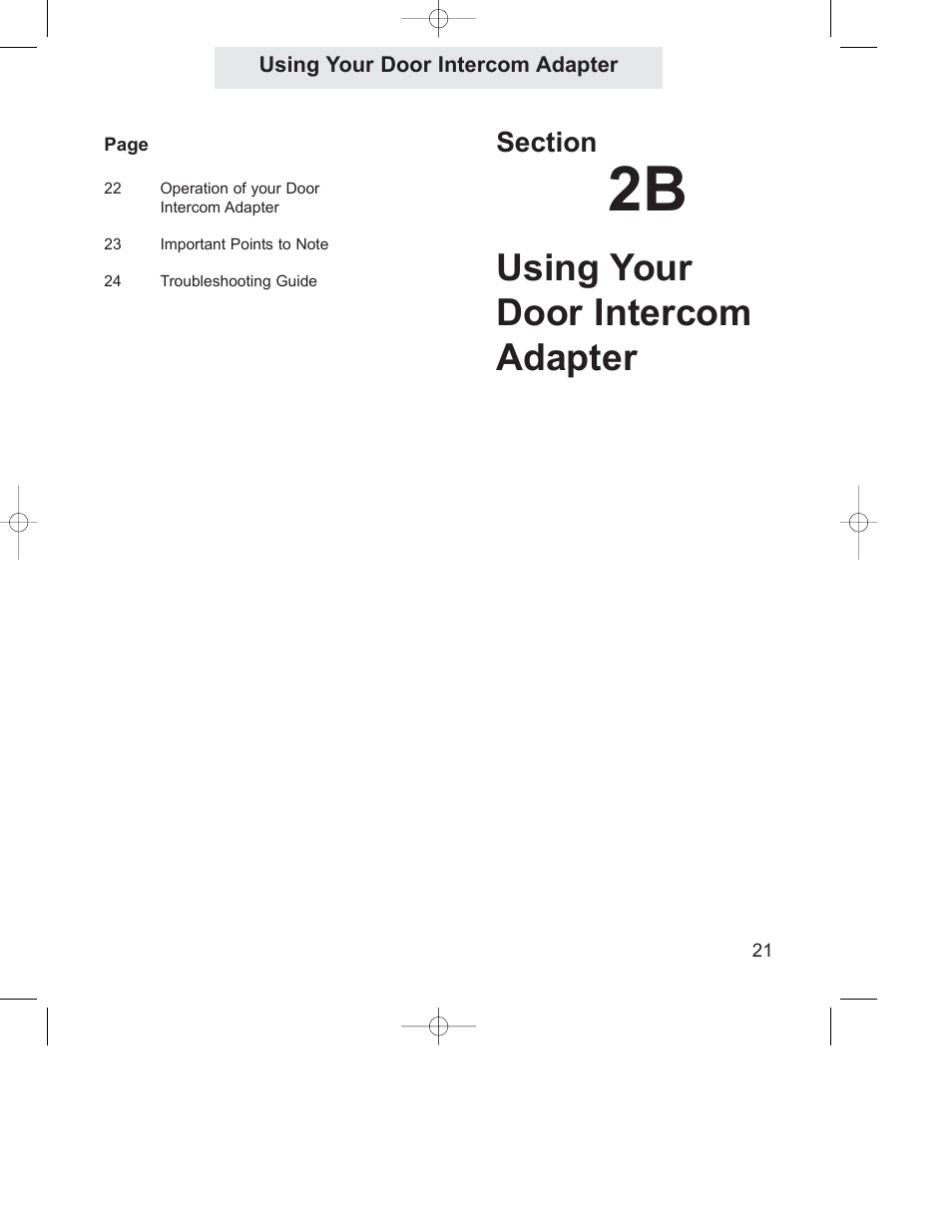 Using your door intercom adapter | GE 800-EFM User Manual | Page 26 / 44