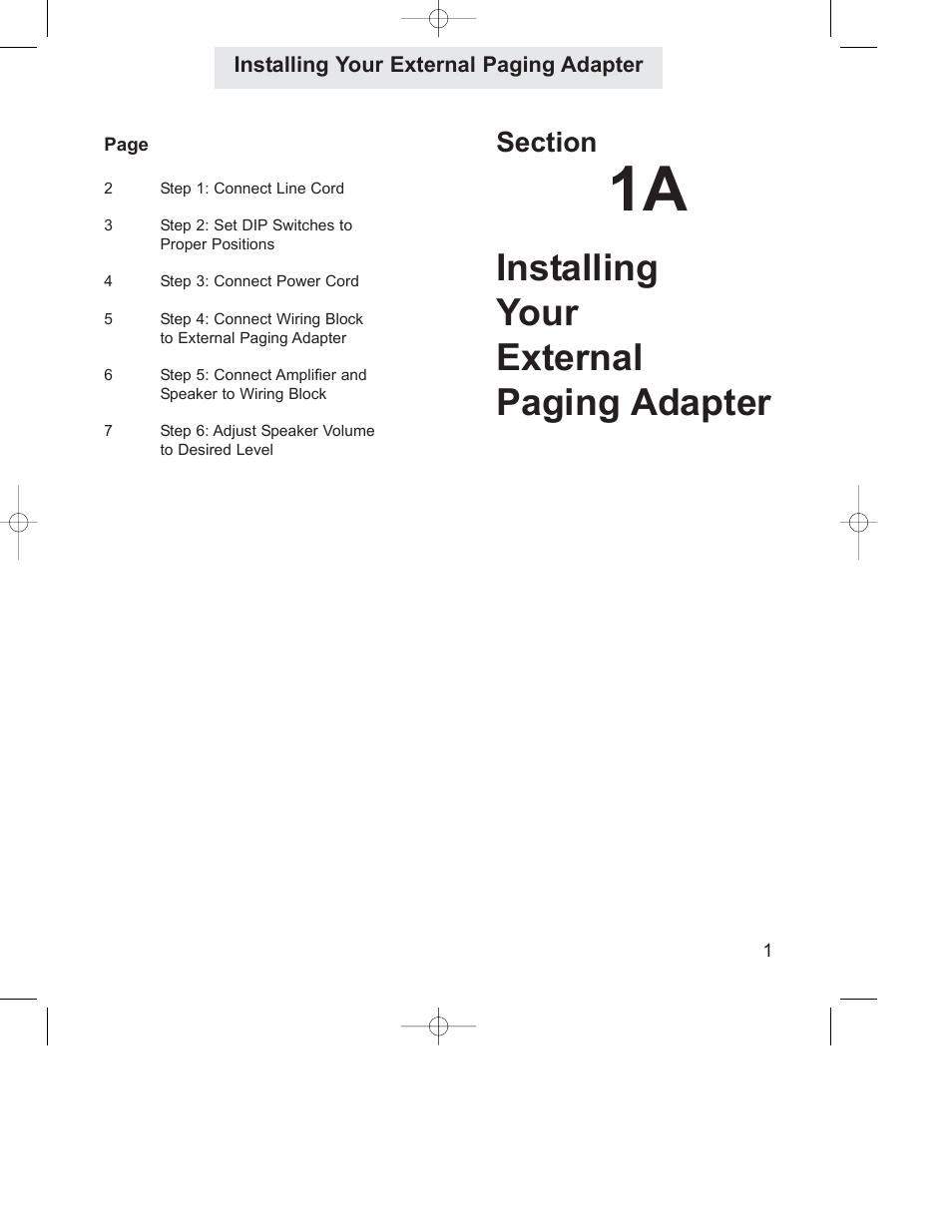 Installing your external paging adapter | GE 800-EFM User Manual | Page 7 / 44