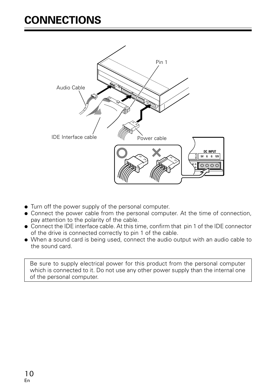 Connections | GE DVR-A05 User Manual | Page 10 / 60
