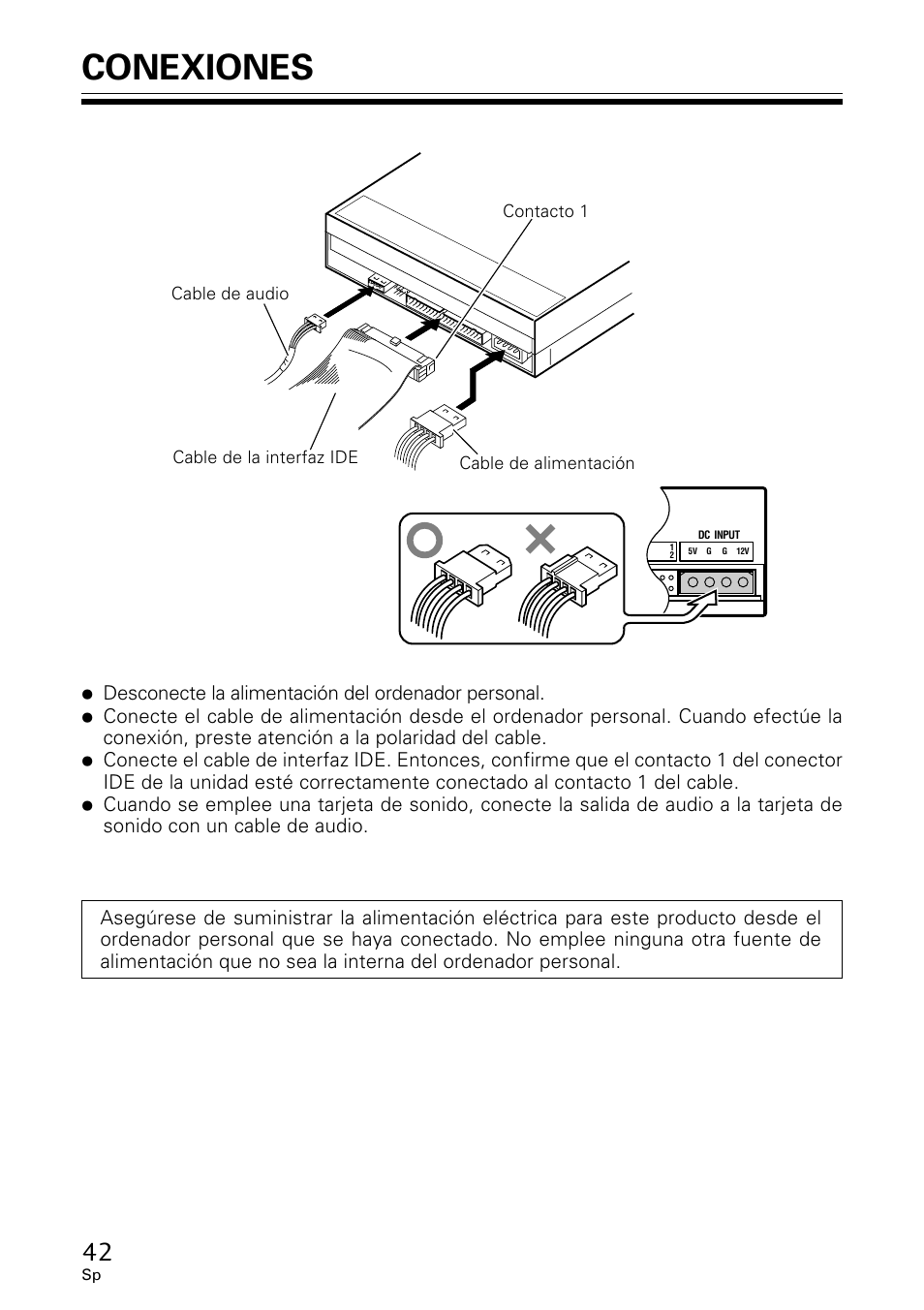 Conexiones | GE DVR-A05 User Manual | Page 42 / 60