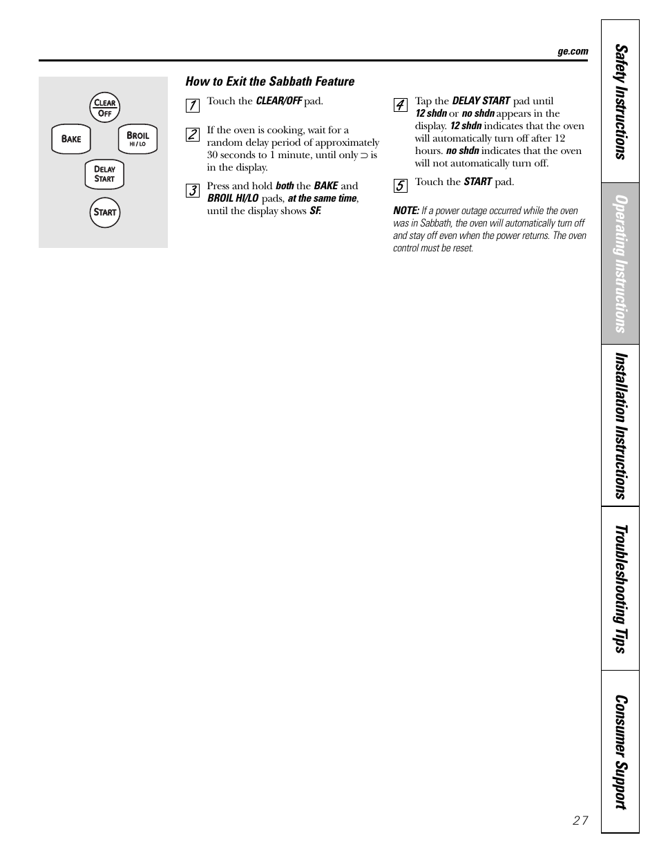 GE CGS980 User Manual | Page 27 / 60