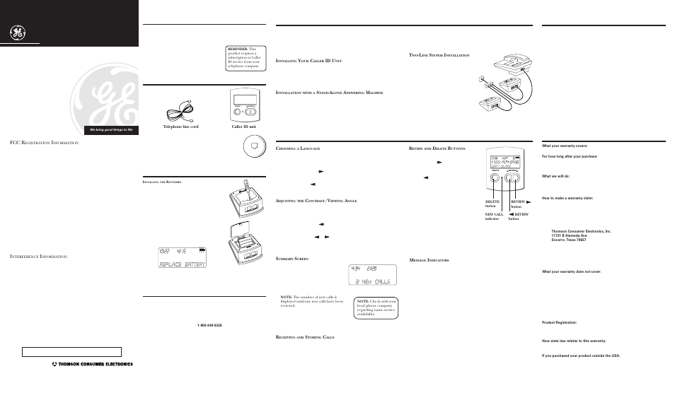 GE 2-9026 User Manual | 1 page