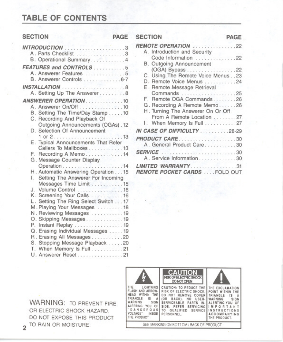 GE 2-9876 User Manual | Page 2 / 34