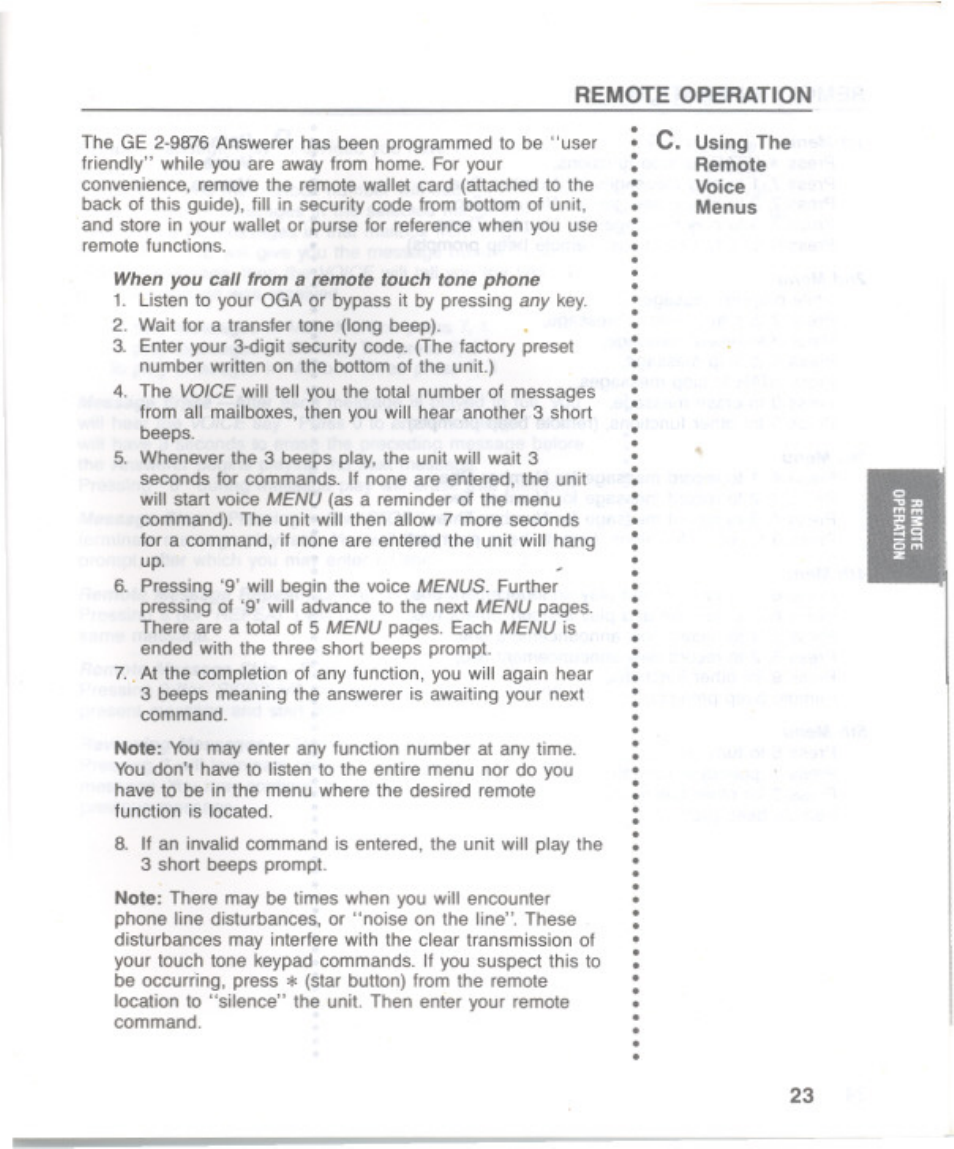 GE 2-9876 User Manual | Page 23 / 34