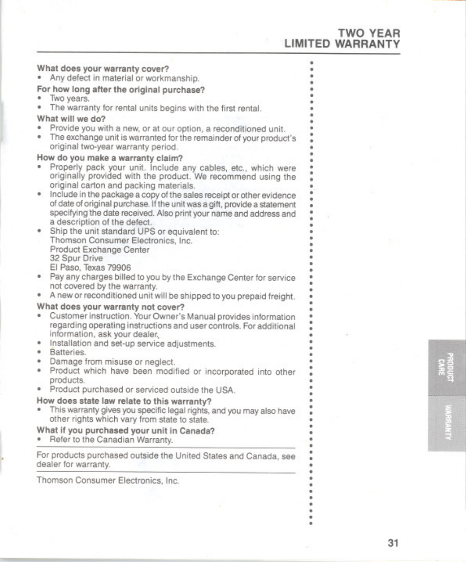 GE 2-9876 User Manual | Page 31 / 34