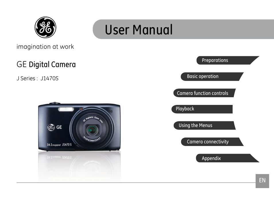 GE DIGITAL CAMERA J1470S User Manual | 85 pages