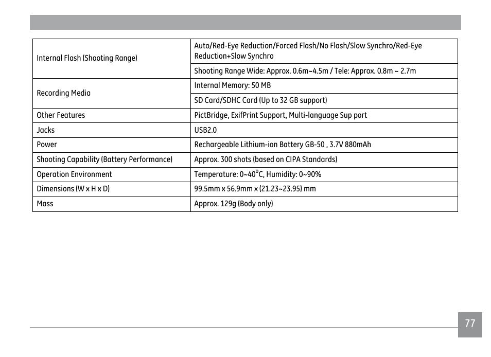 GE DIGITAL CAMERA J1470S User Manual | Page 80 / 85