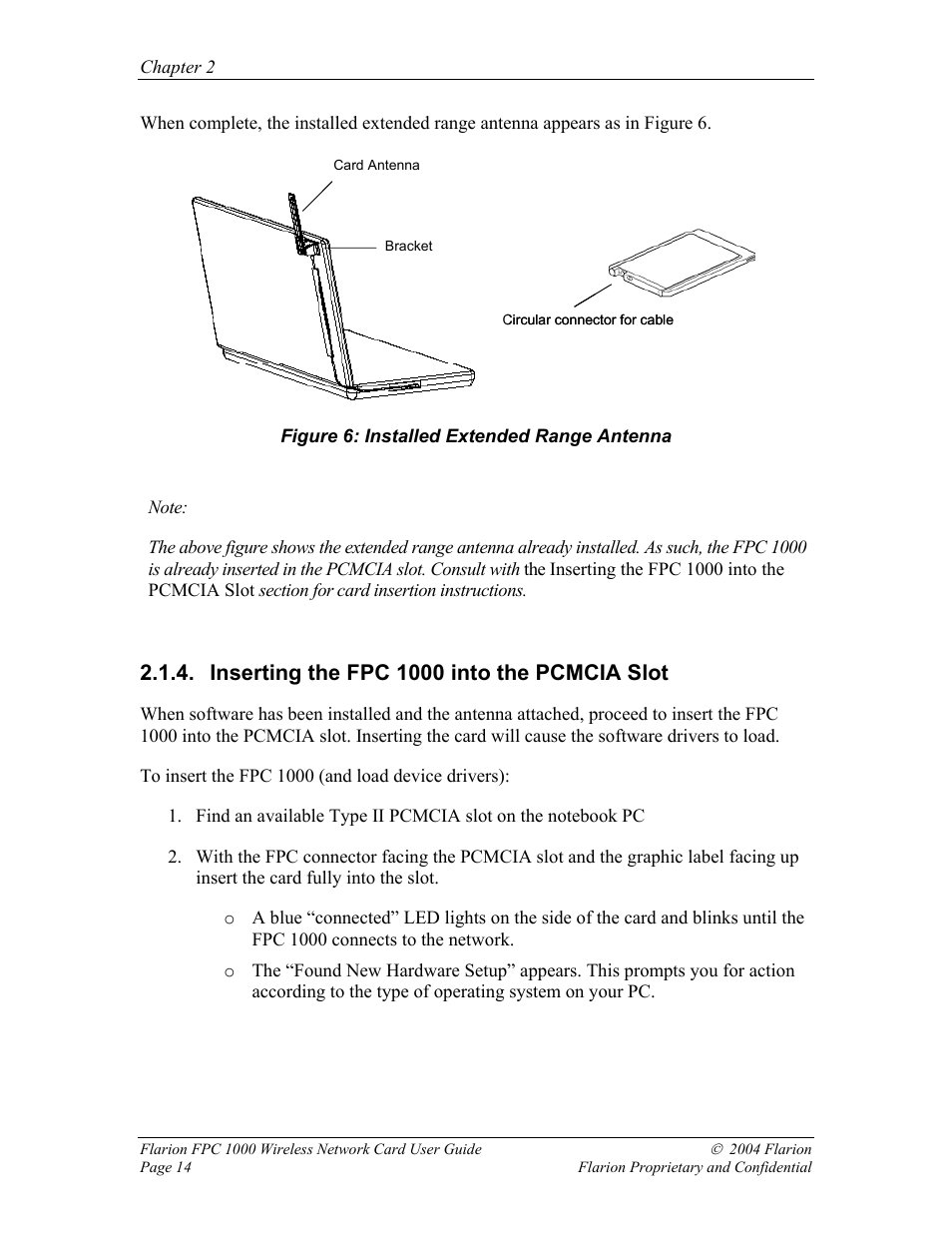 Inserting the fpc 1000 into the pcmcia slot, Closing, exiting and ending sessions | GE FPC 1000 User Manual | Page 14 / 39