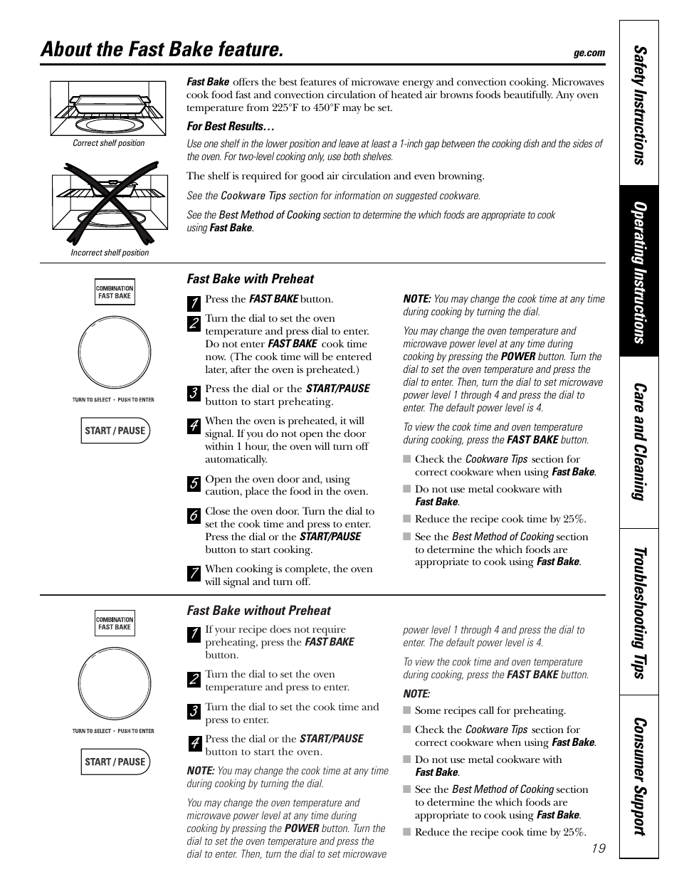 GE JVM1790 User Manual | Page 19 / 76