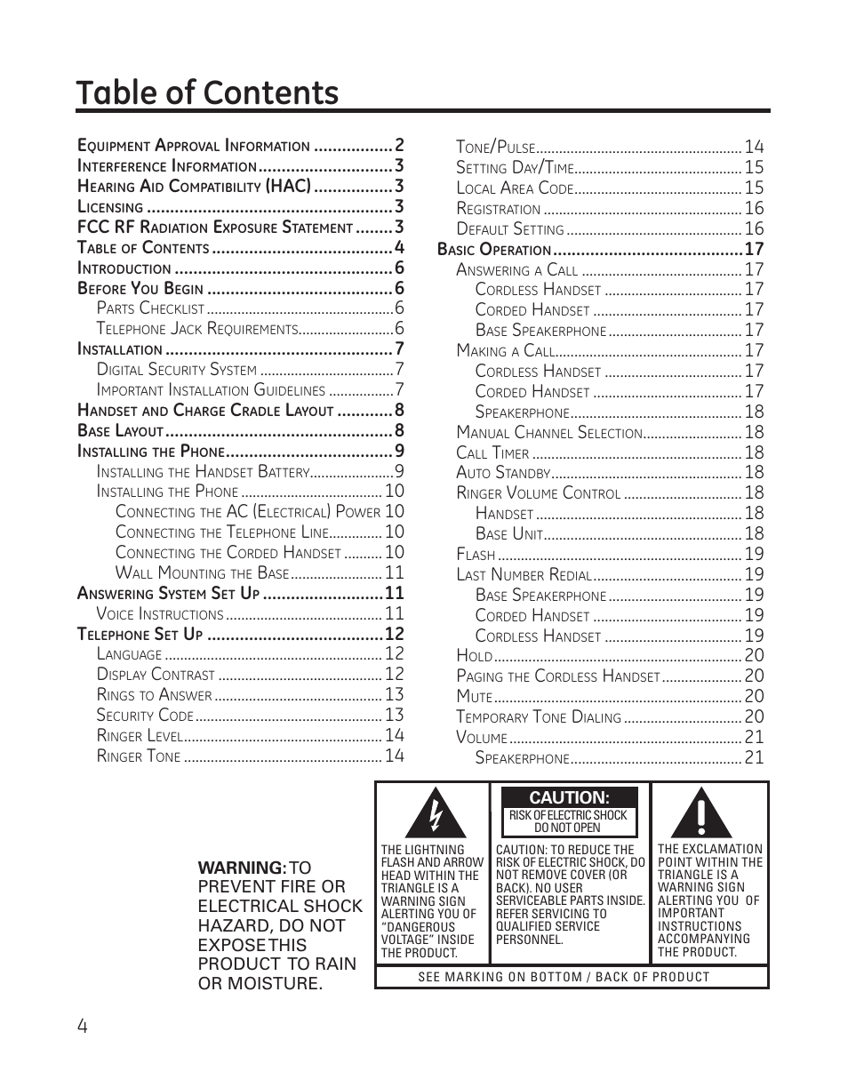 GE 27881 User Manual | Page 4 / 96