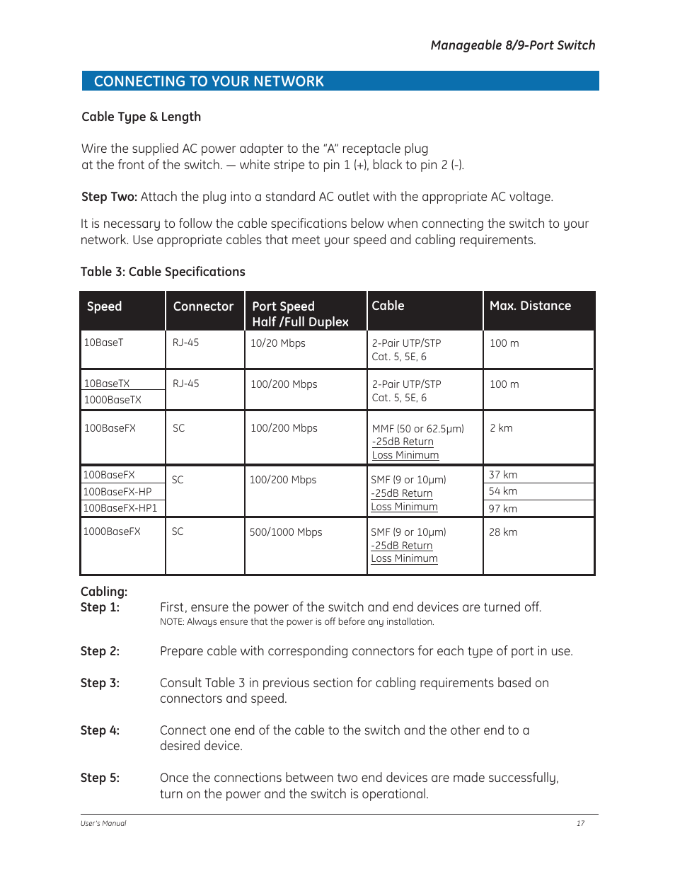 Connecting to your network | GE D-GES7600 User Manual | Page 21 / 96