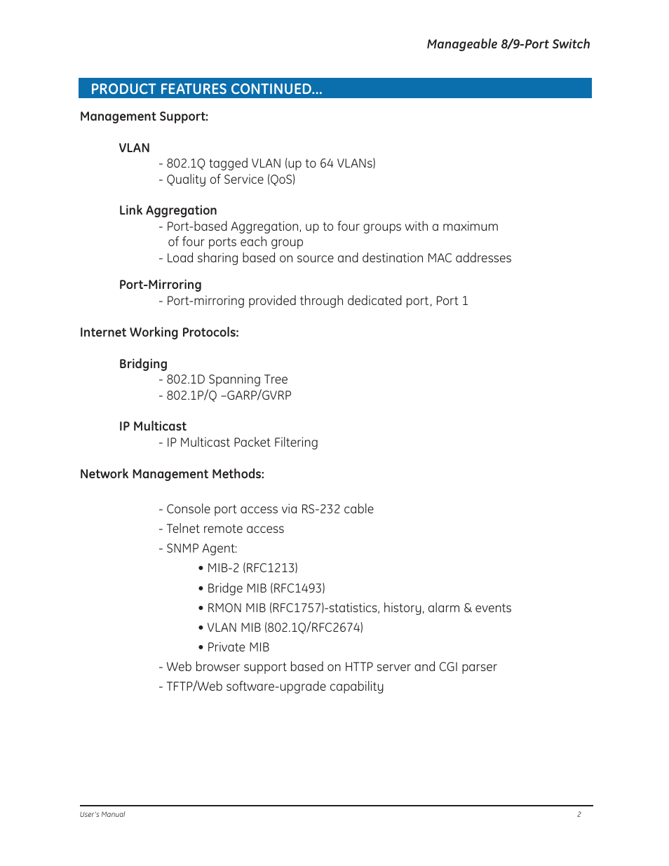 GE D-GES7600 User Manual | Page 6 / 96