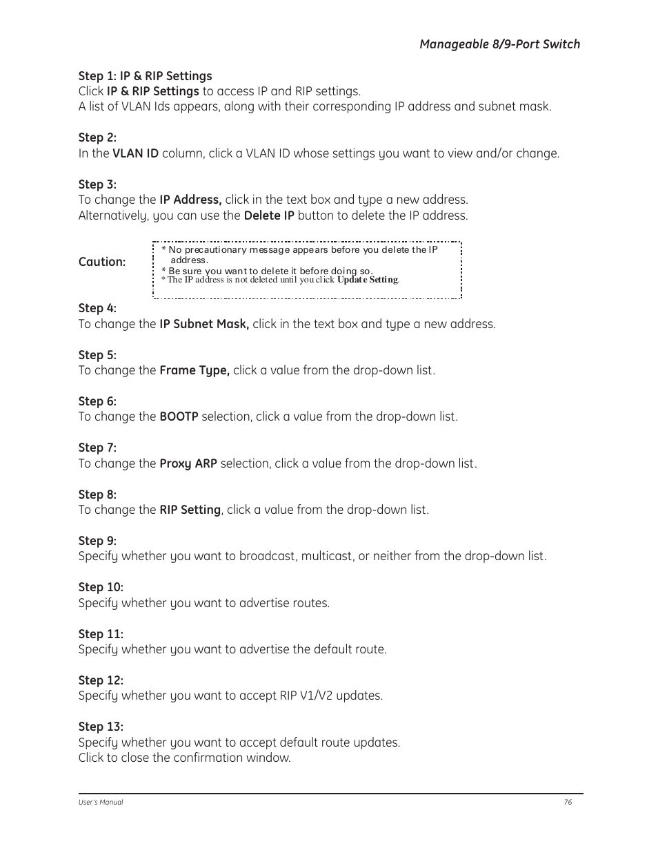 GE D-GES7600 User Manual | Page 80 / 96