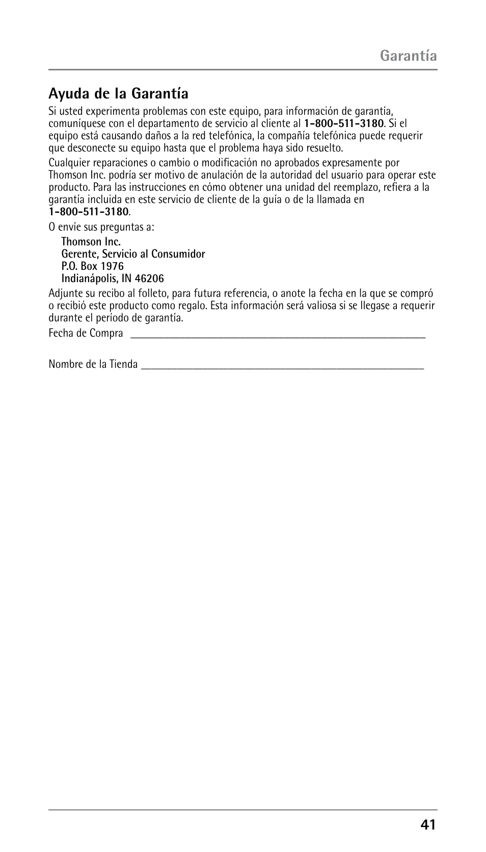1 ayuda de la garantía, Garantía | GE 25210 User Manual | Page 87 / 92