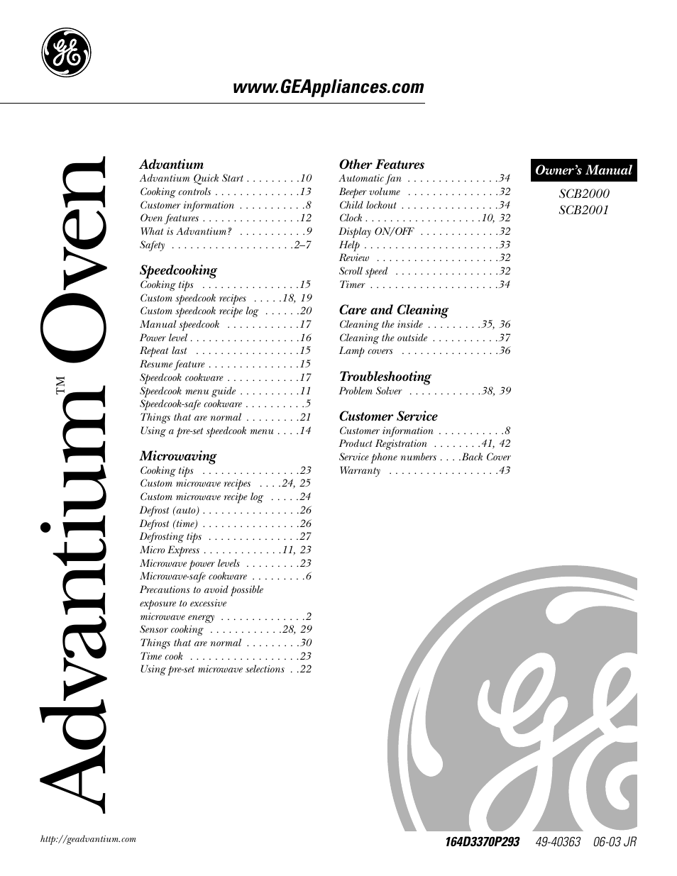 GE SCB2000 User Manual | 44 pages