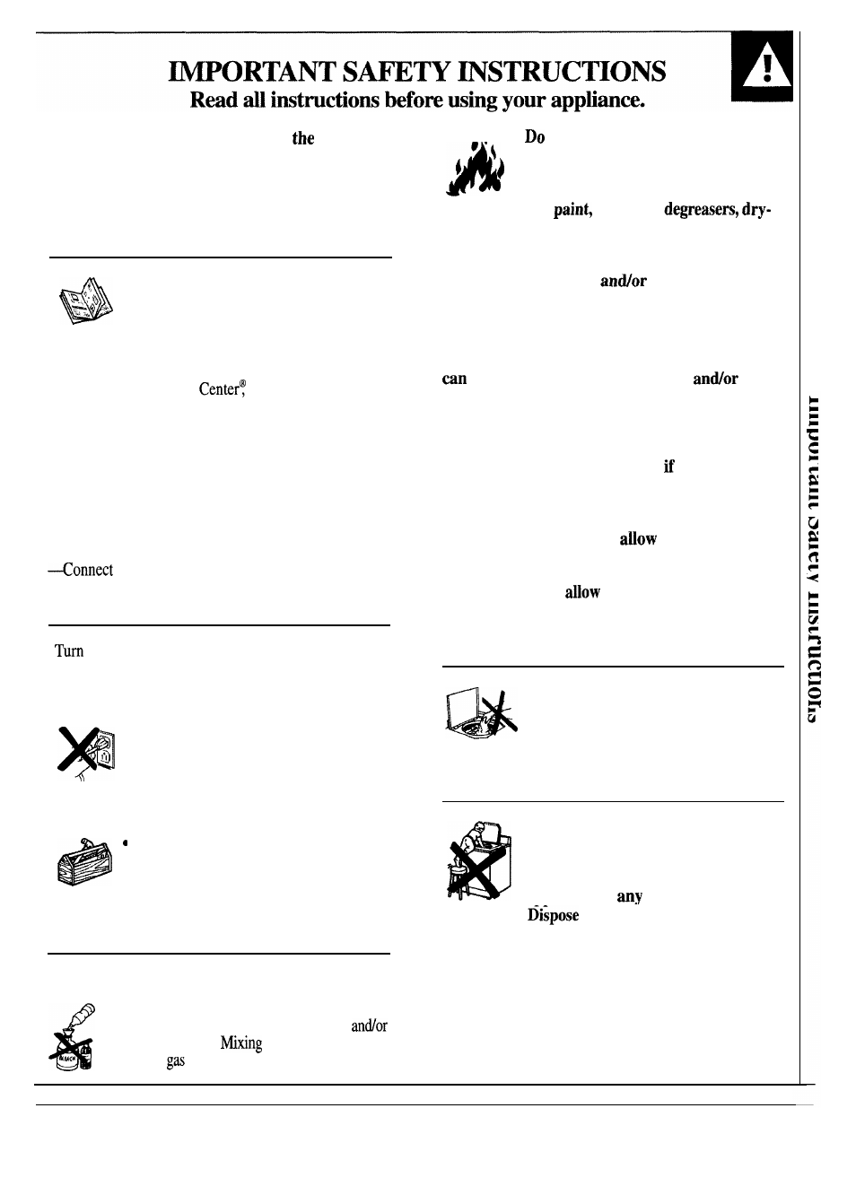Instructions | GE WA9895S User Manual | Page 3 / 28