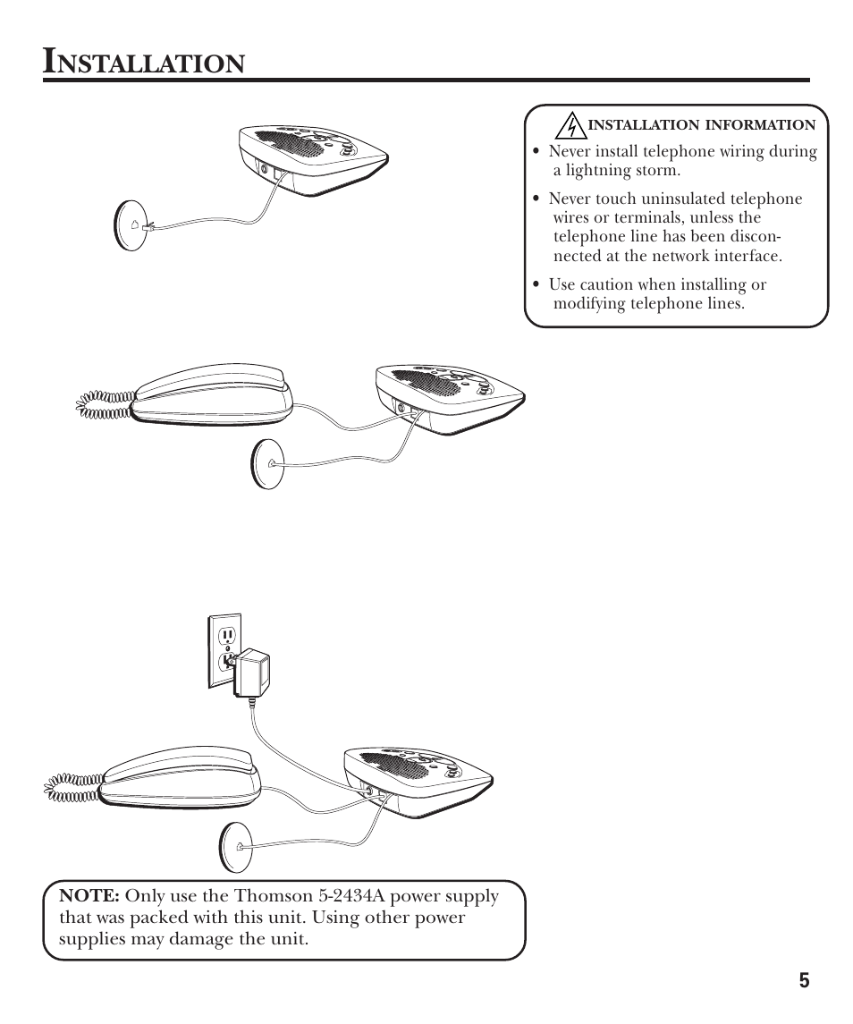 Installation, Nstallation | GE 15380380 User Manual | Page 5 / 20