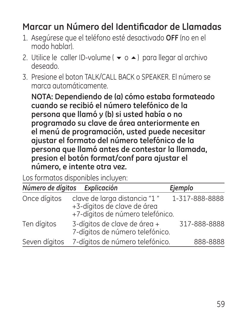 Marcar un número del identificador de llamadas | GE 29115 Series User Manual | Page 157 / 196