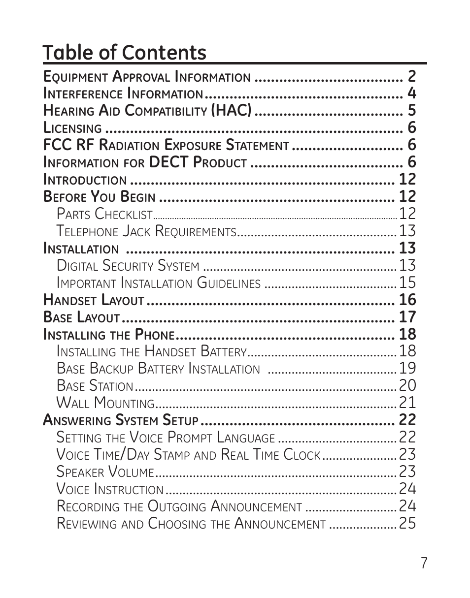 GE 29115 Series User Manual | Page 7 / 196