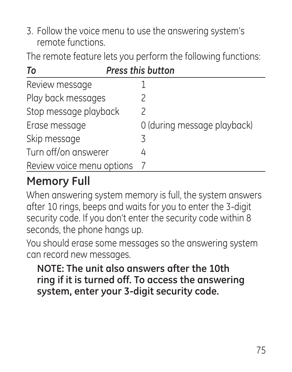 GE 29115 Series User Manual | Page 75 / 196