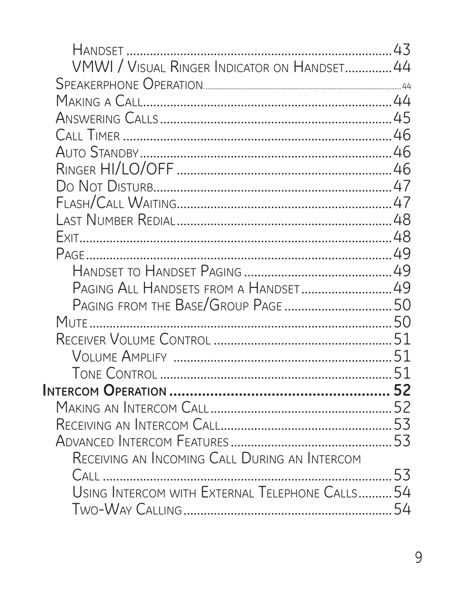 Vmwi / v, Hi/lo/off d | GE 29115 Series User Manual | Page 9 / 196