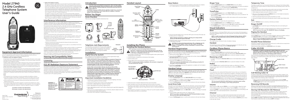 GE 00021157 User Manual | 2 pages