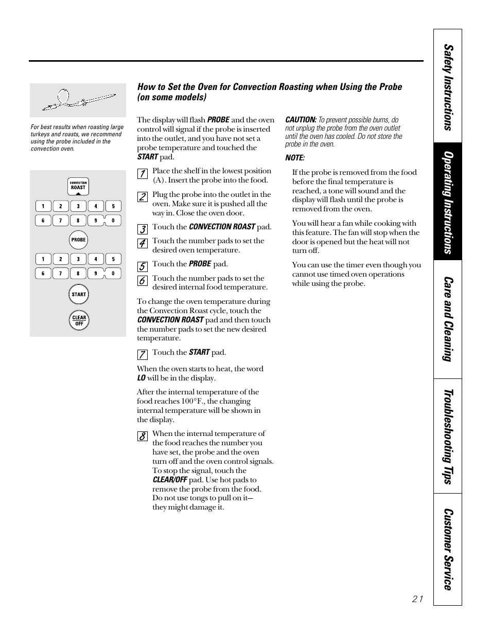 GE 49-8973-2 01-00 JR User Manual | Page 21 / 40