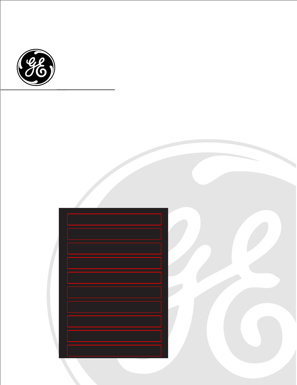 GE 05GP005 User Manual | 24 pages