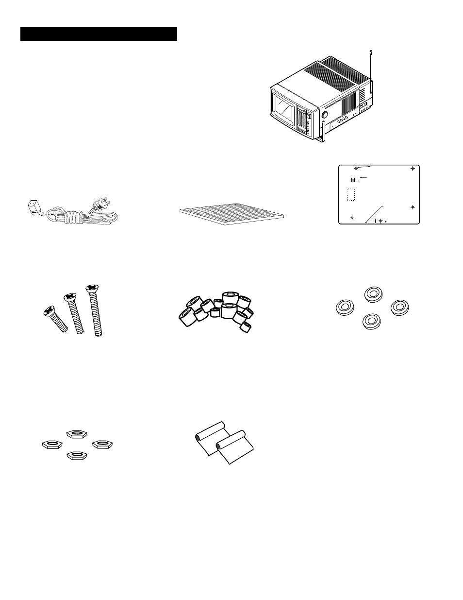 Start up, Unpack tv and accessories, Startup | Twelve phillips screws four 1" screws | GE 05GP005 User Manual | Page 4 / 24