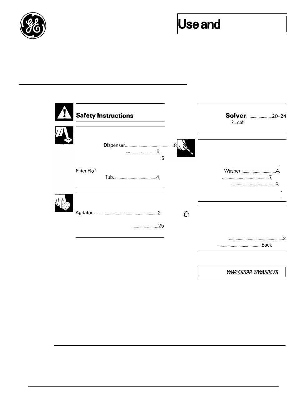 GE WA5857R User Manual | 28 pages