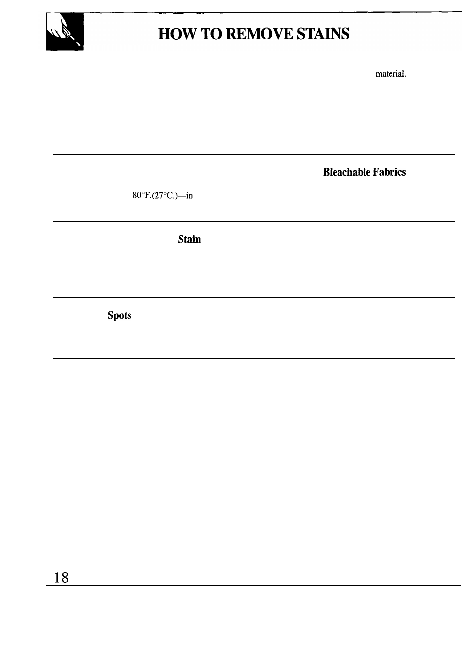 The case of the “invisible, Once these become visible, how can you remove them, How can you prevent these “after-you-wash” stains | GE WA5857R User Manual | Page 18 / 28