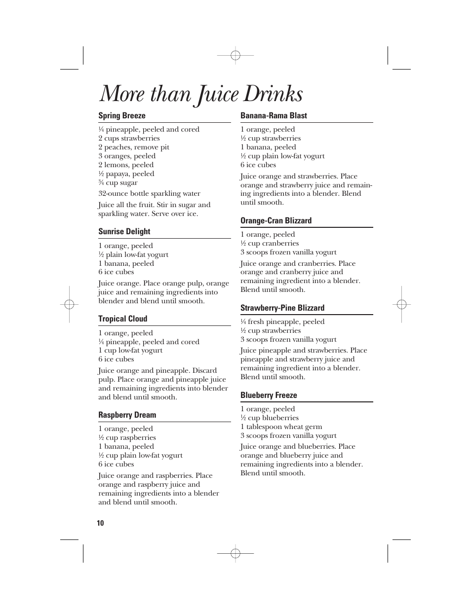More than juice drinks | GE 840095800 User Manual | Page 10 / 28