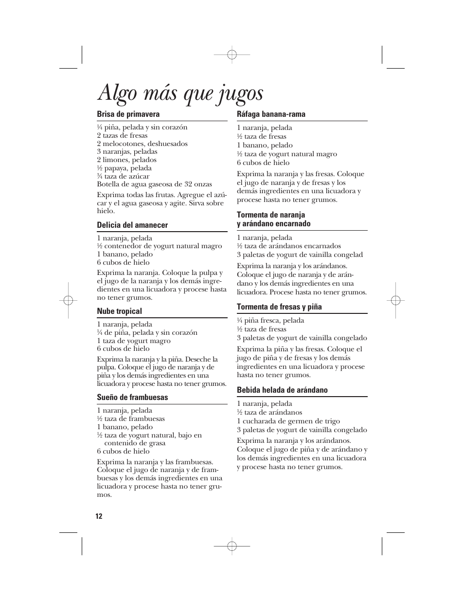 Algo más que jugos | GE 840095800 User Manual | Page 25 / 28