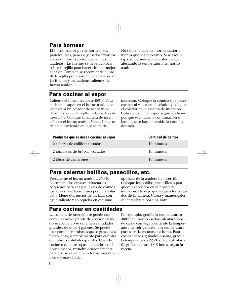 Para hornear | GE 840081100 User Manual | Page 22 / 32