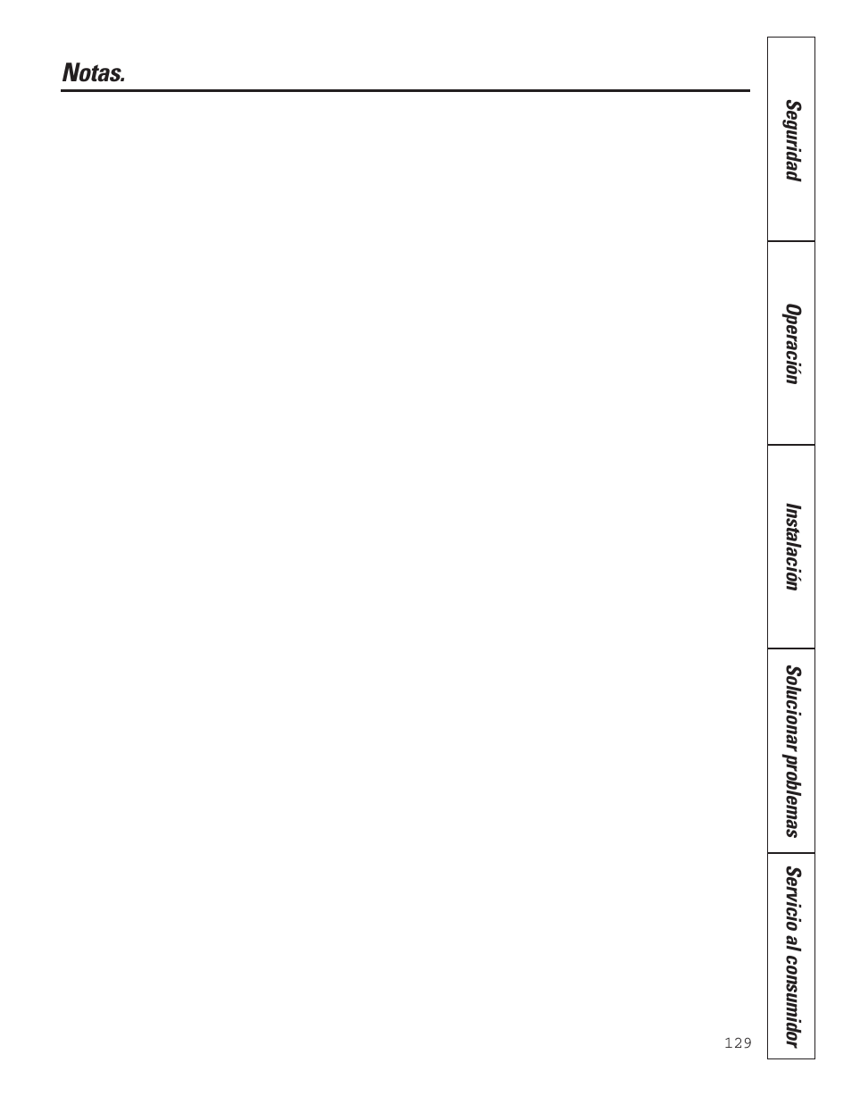 Notas | GE 200D8074P043 User Manual | Page 129 / 132