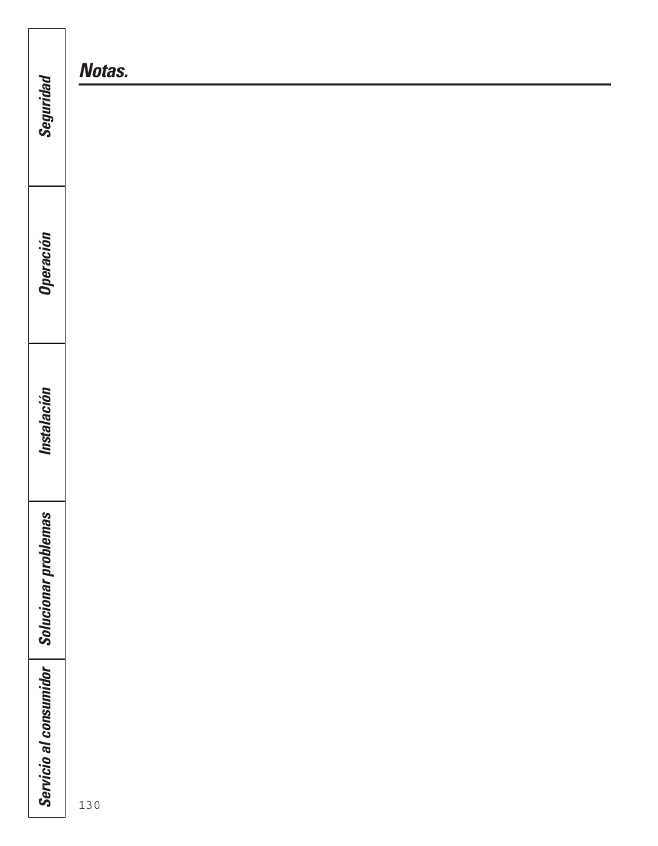 Notas | GE 200D8074P043 User Manual | Page 130 / 132