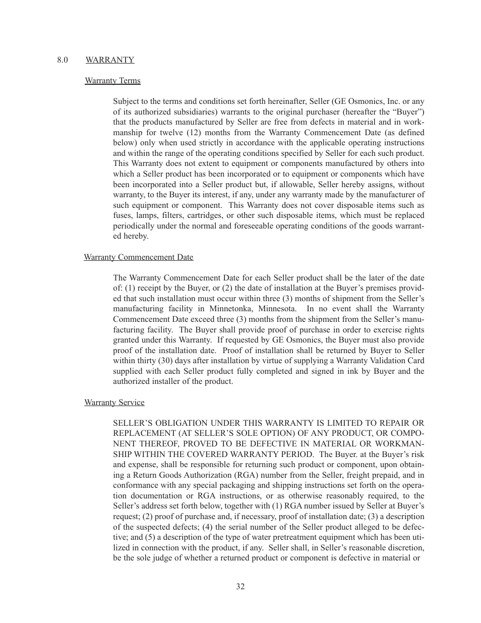 GE E4H Series User Manual | Page 38 / 44