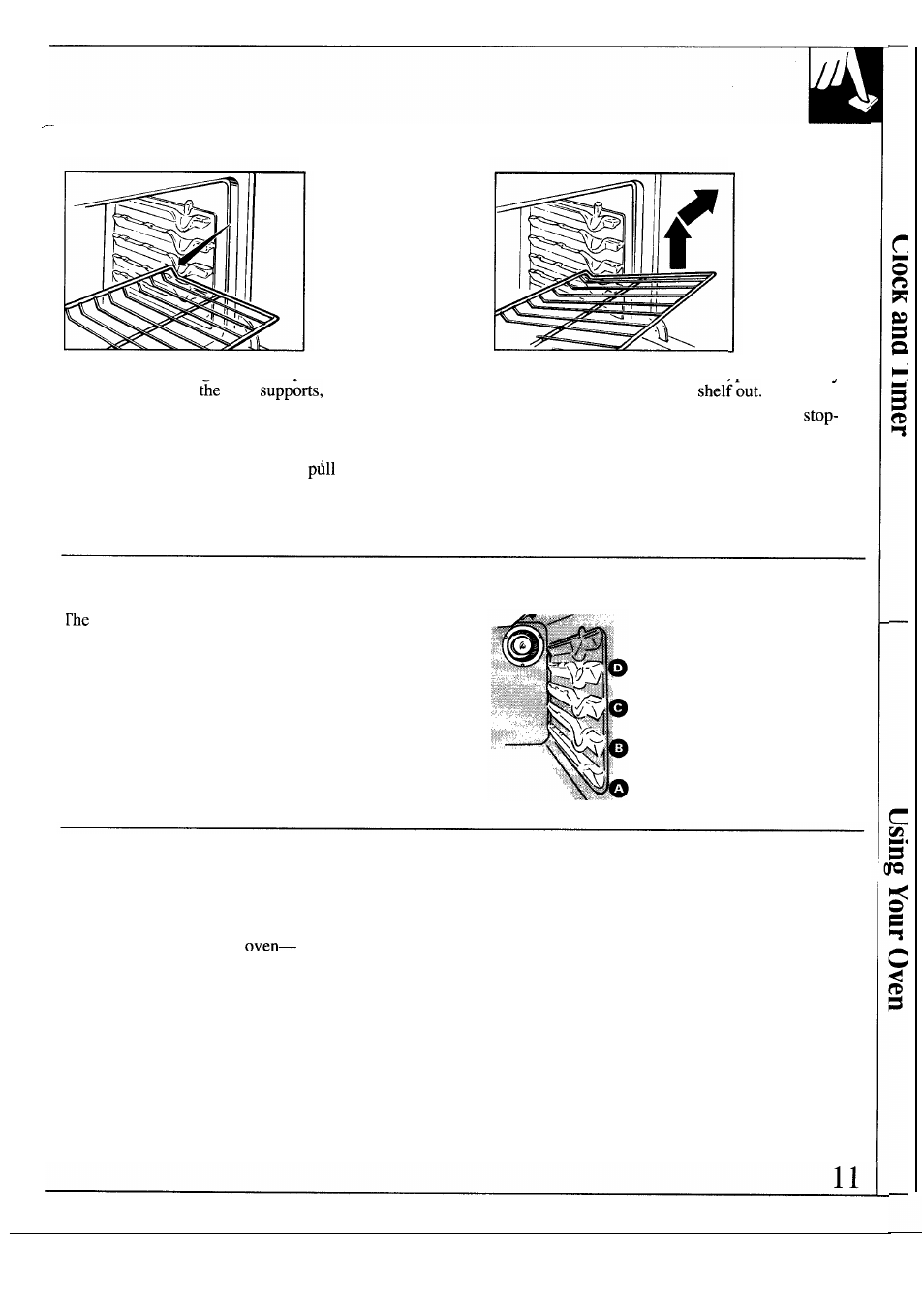 Oven shelves, Shelf positions, Oven-vent | GE 164 D2588P120 User Manual | Page 11 / 28