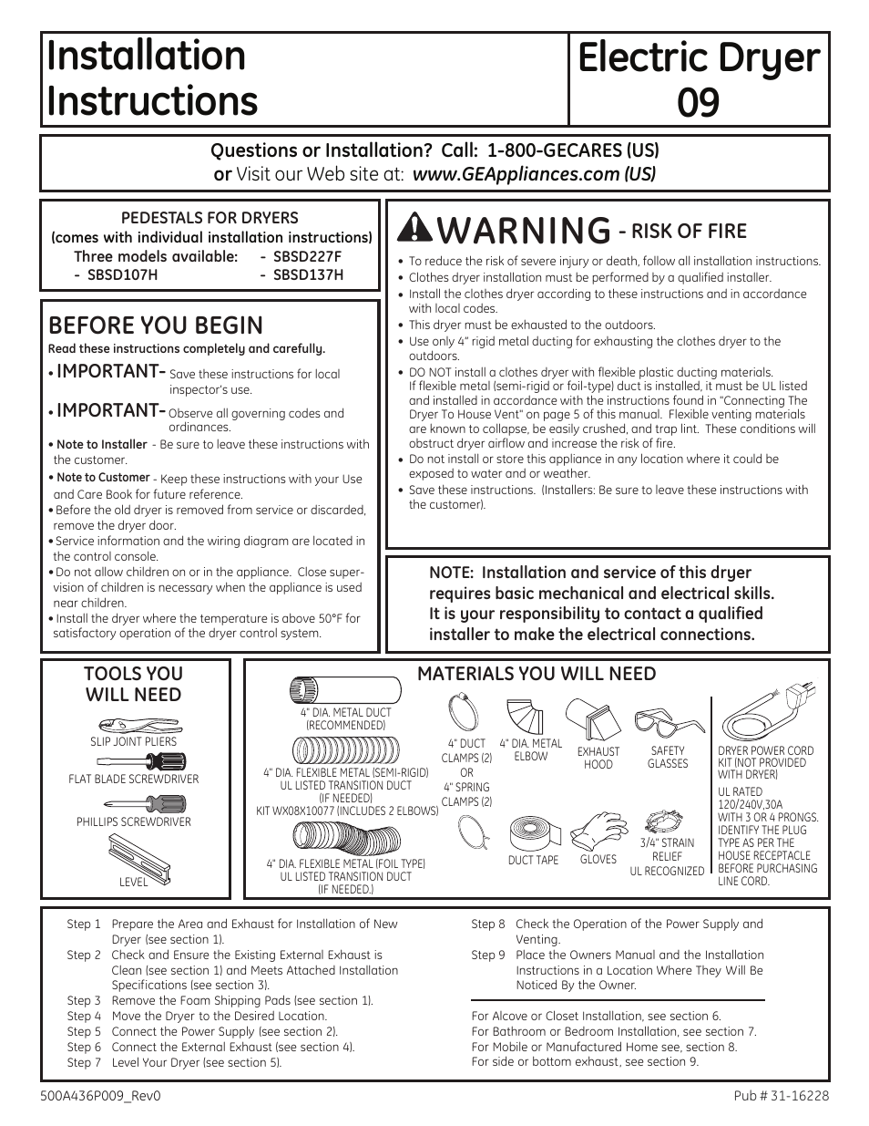 GE DCVH680EJBB User Manual | 12 pages