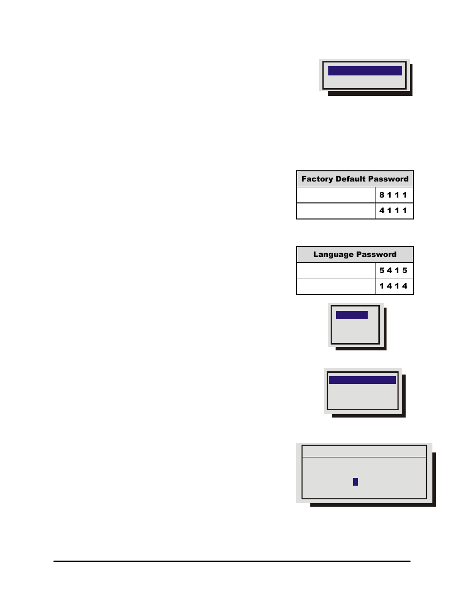 18 front panel lock, 19 factory settings, 20 passwords | GE DVMRe User Manual | Page 59 / 88